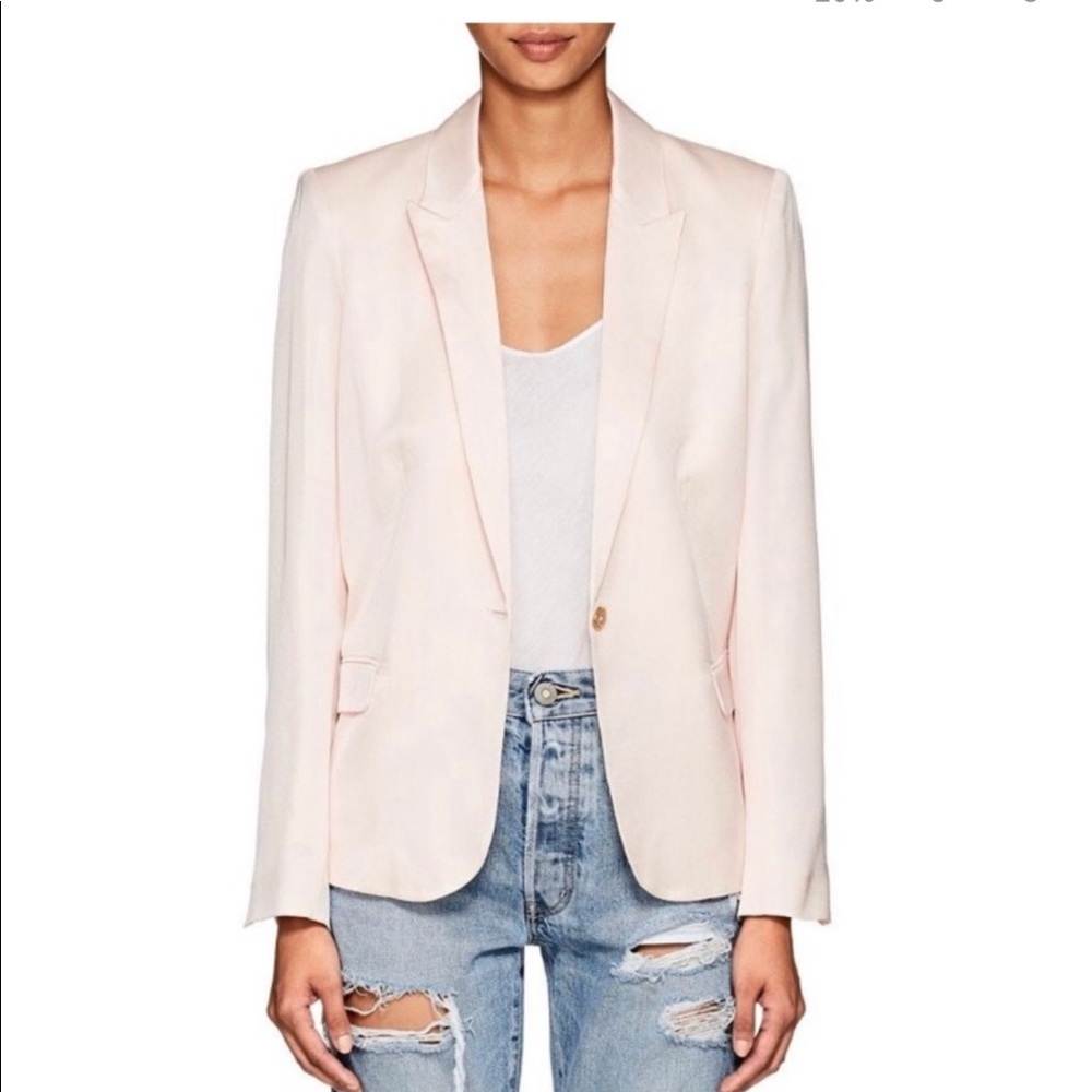 Zadig and Voltaire Deluxe Pink Satin Blazer NWT